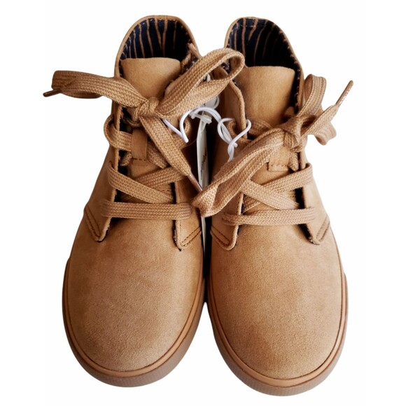 Cat & Jack Footwear Tan Unisex Suede Boots Lace/Zipper Up Size 11 Casual New W/T - Picture 2 of 12